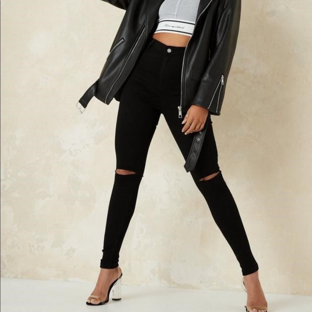 Black high waisted jeans